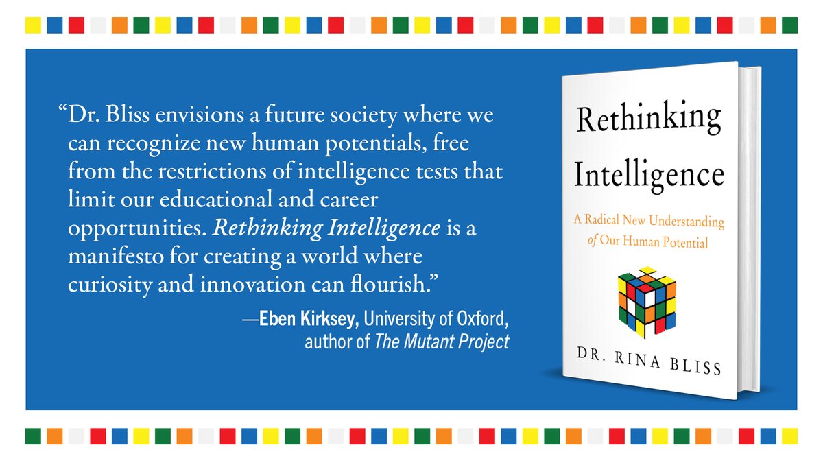 DrRinaBliss's tweet photo. Today is book release day! You can get Rethinking Intelligence everywhere books are sold. I'm so excited to share this work with you and can't wait to hear what you think! 🎉 https://t.co/IzzvZXpFD4