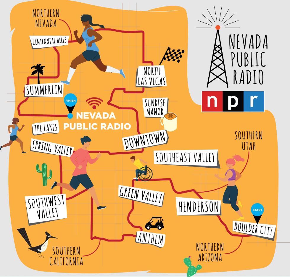 Our spring pledge drive is right around the corner! This time around, join your neighbors in our fundraising relay race. As a community, we'll cross the finish line together (and raise $88,900). 🏃‍♂️ 💓

Get started early: knpr.org/race