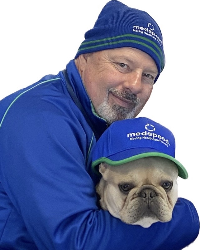 MedSpeed's tweet photo. It’s National Pet Day! Our team in Santa Rosa shared some amazing photos of their pets in #MedSpeed gear. Share your pets in the comments! https://t.co/YeUeGApQlz