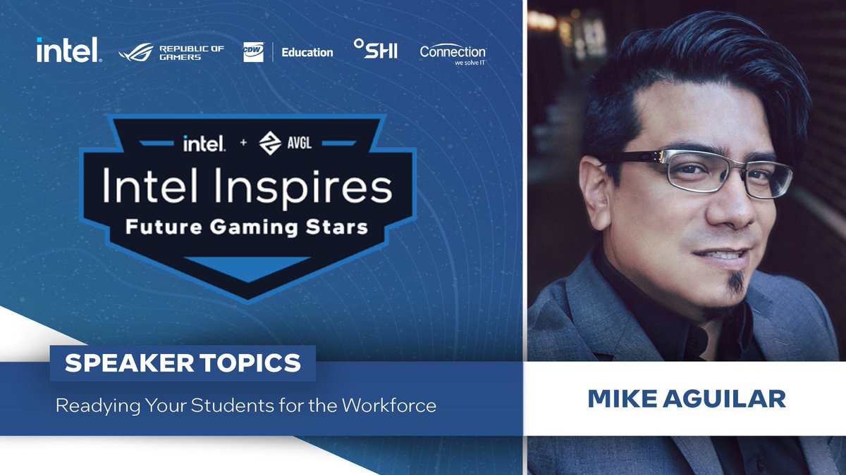 Excited to have <a href="/MoogDiesel/">Moog</a> from University of Oklahoma Esports as a speaker for the Intel Inspires Summit 2023 speaking on Readying Your Students for the Workforce!

Get more info and secure your spot by pre-registering at avgl.org/IntelInspiresS….