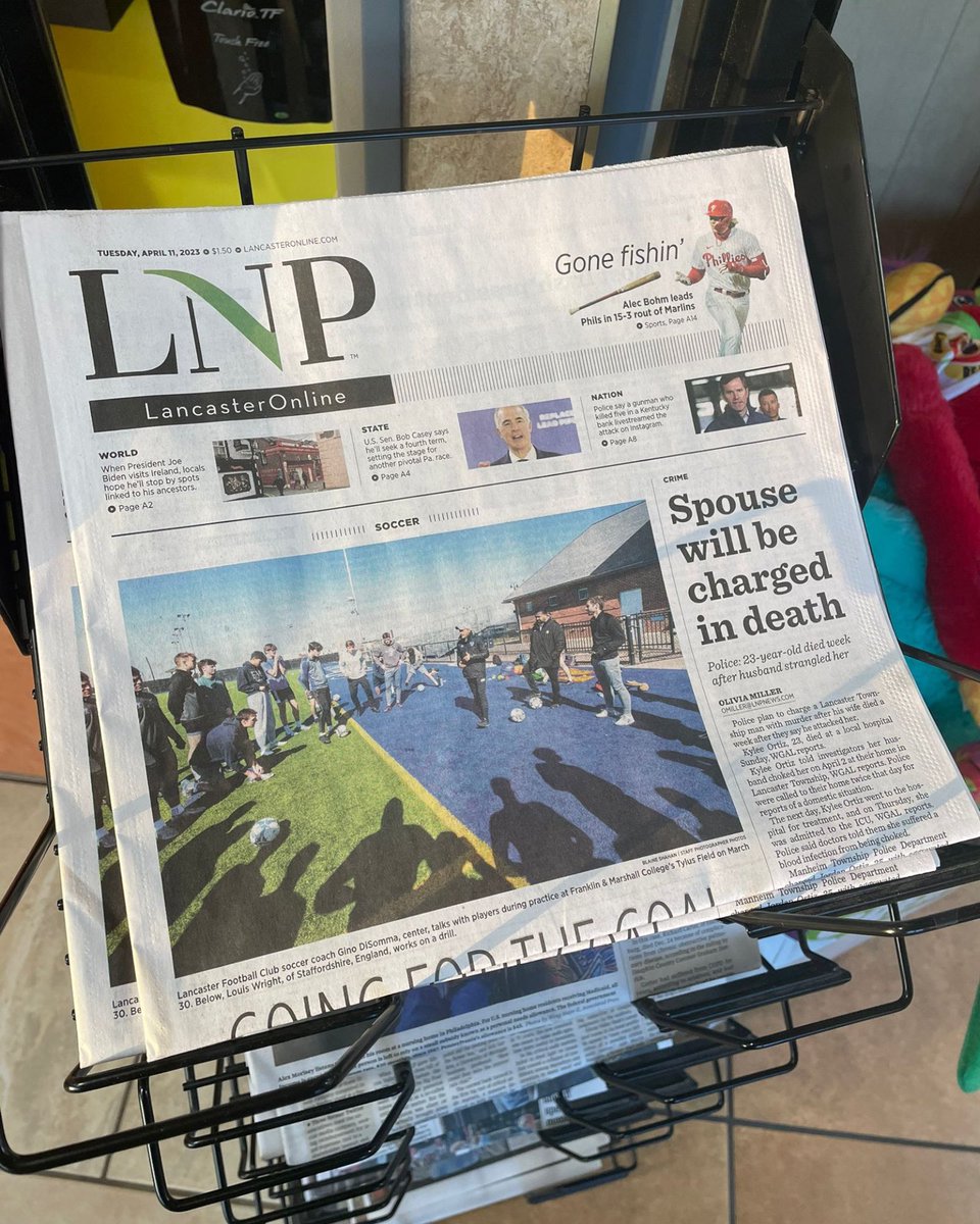 LancasterFCTV's tweet photo. We are delighted to make the front cover of @LancasterOnline this morning 🗞️ 

Lucky to be apart of such a great community in Lancaster 🌹

#RedRoseCity https://t.co/3R1lZivyJA