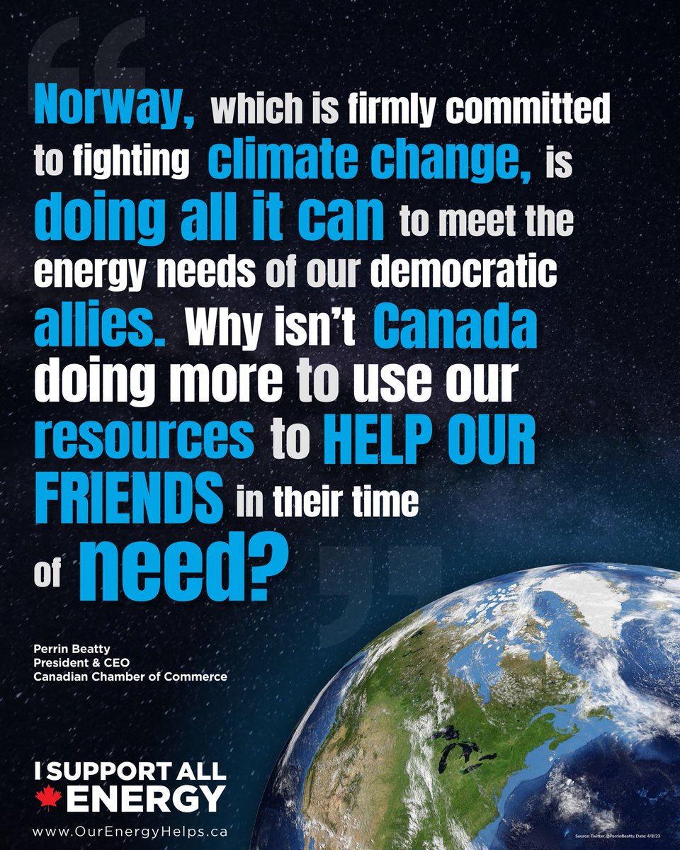 “Why isn't Canada doing more to use our resources to help our friends in their time of need?”#CanadianEnergy