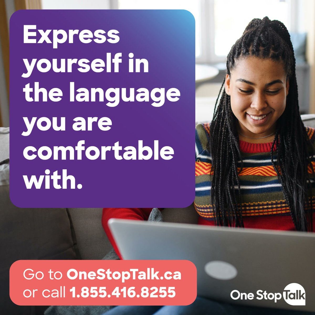 Language matters in mental health. Did you know you can request interpreter services when you connect with a therapist at One Stop Talk? #ChildandYouth #ON #Mental Health