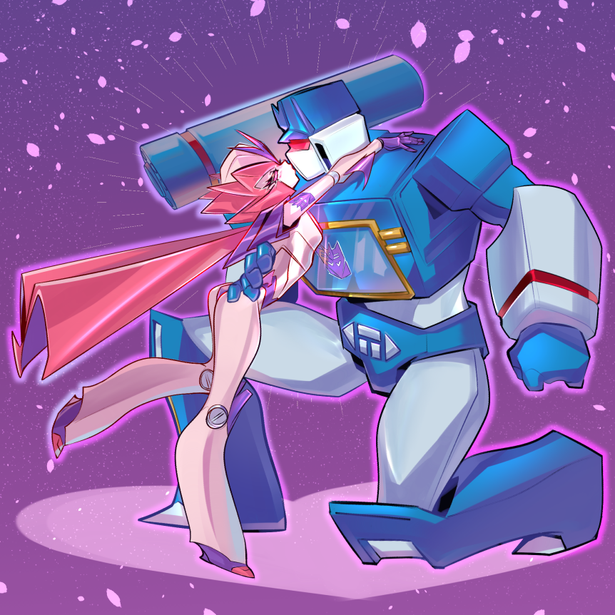 CoreArde's tweet photo. Comm. for @Blossomfire4 of their OC Blossomfire with Soundwave. 
Thank you so much! https://t.co/d86OTgtBWJ
