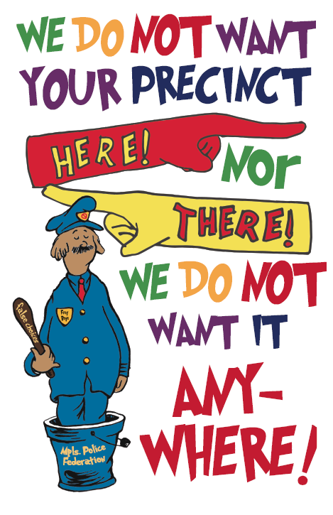rlmartstudio's tweet photo. We do not want your precinct here nor there - we do not want it anywhere.

If you'd like one (or a few) of these posters to bring to the upcoming "False Choice" mtgs, we'll have some Weds. 6pm @ Moon Palace Books where there happens to be a great event already scheduled... (3/🧵) https://t.co/Jura95pWW0