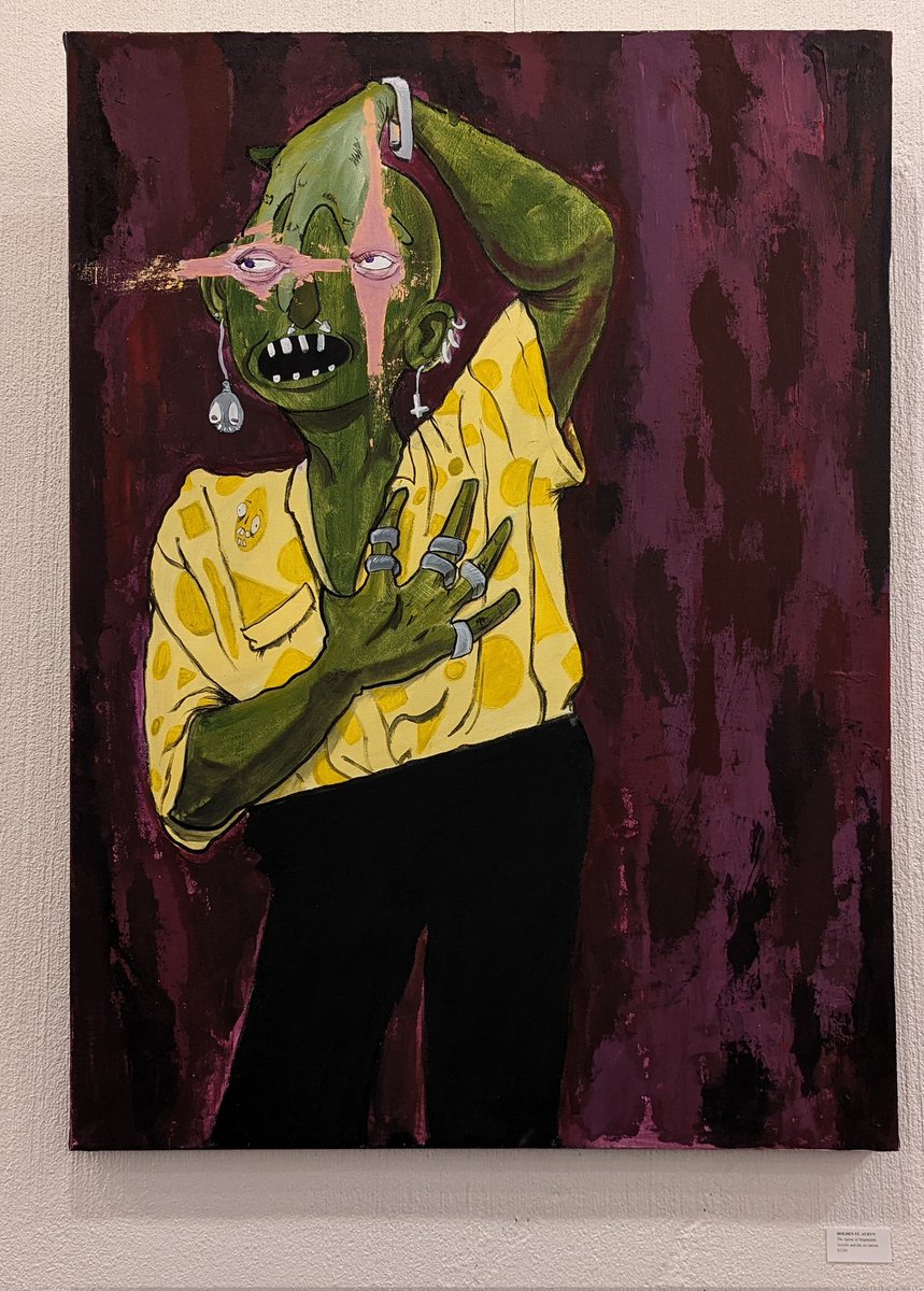 cruelmathgames's tweet photo. Hi #PortfolioDay ! I'm Holden and I make strange little guys, usually out of acrylic paint but sometimes out of just whatever seems fun. Im also currently showing in the splendorporium gallery in Portland, OR!! https://t.co/vZmUUSRG0J