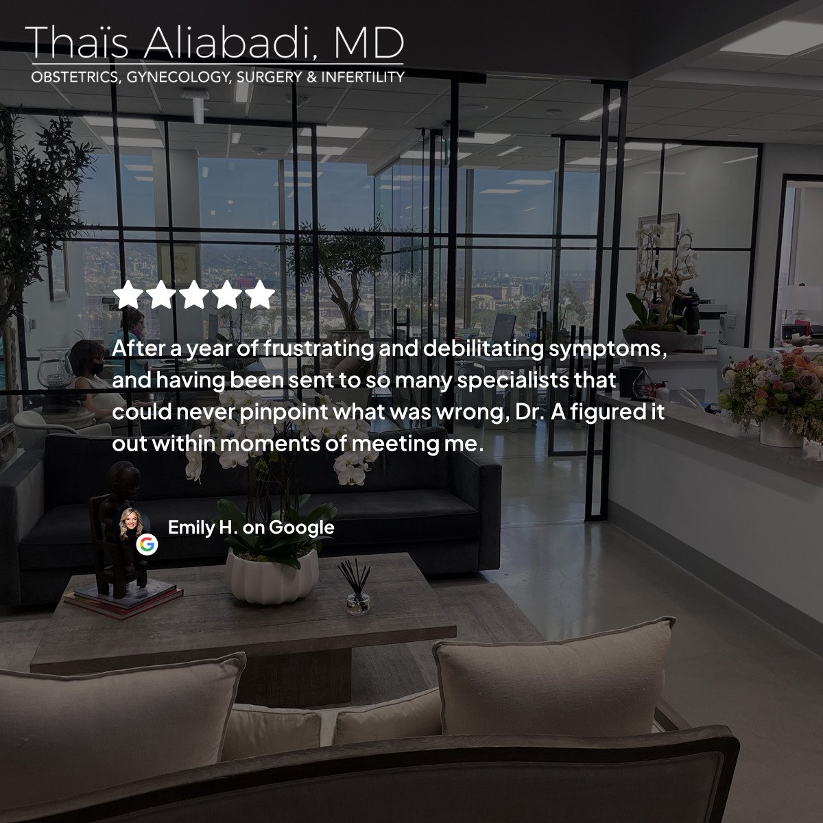 AliabadiMD's tweet photo. Another amazing review from one of our dear patients! Thank you, Emily. 💖 

#OBGYN #drthaisaliabadi #BeverlyHills #LosAngeles #DrA #womenshealthcare https://t.co/ck8W7TceJk