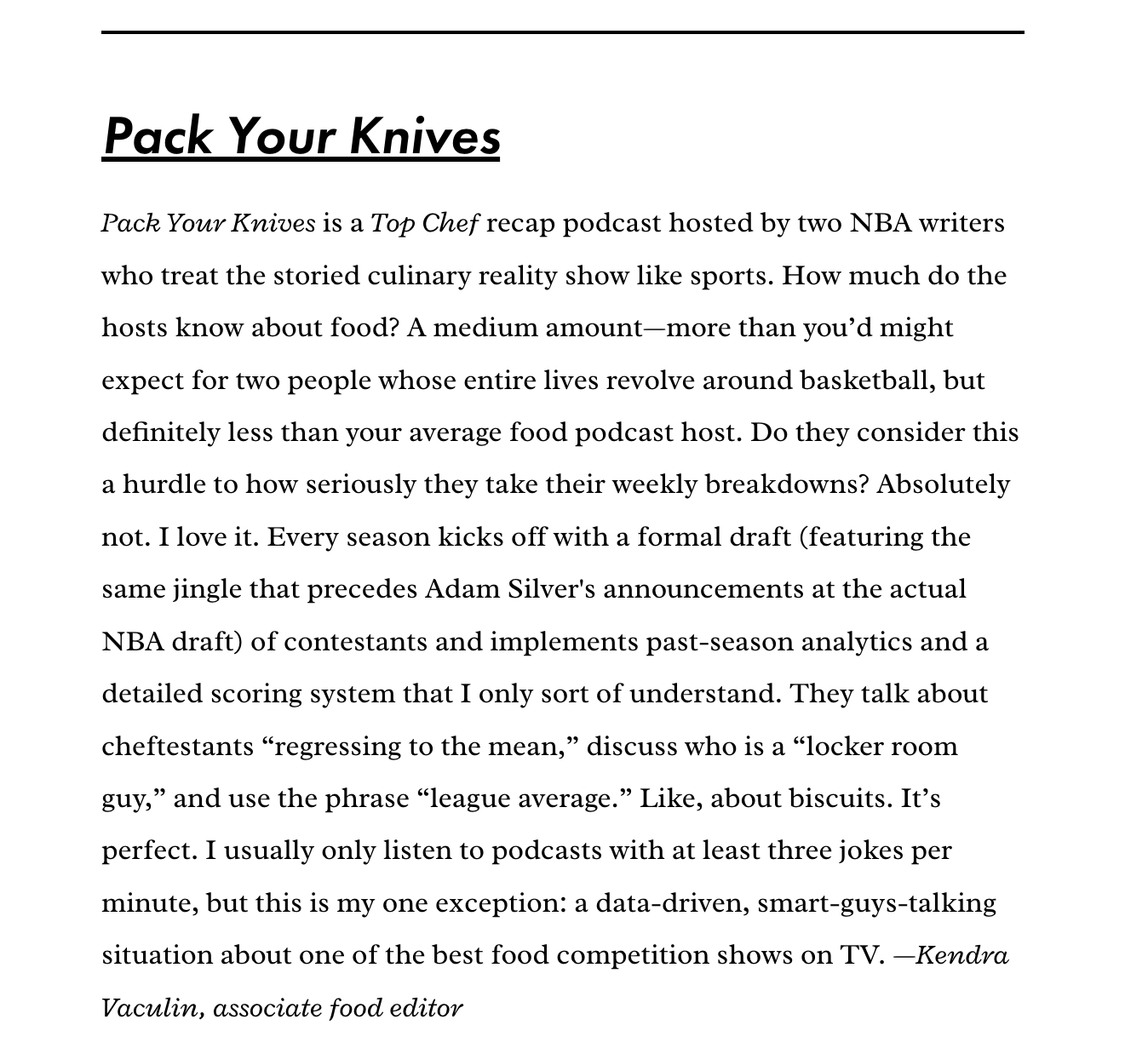 Pack Your Knives on Twitter "kevin tom. what's the coolest thing you