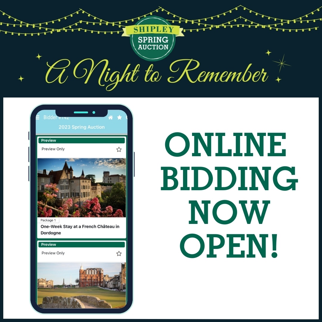 Online bidding is now open! Click the link in your text messages to start starring your favorite items and placing your bids. Need a bidder number? Walk-ins are welcome at the event on Friday night or register for an online bidder number: shipleyschool.ejoinme.org/MyEvents/2023S…