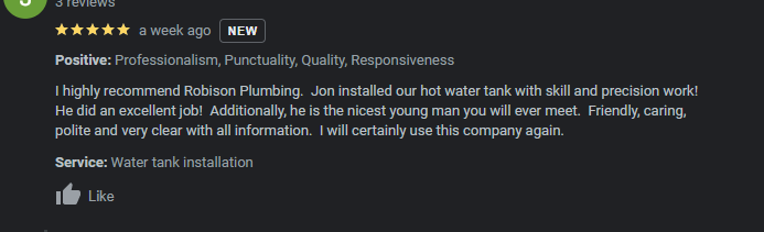 PlumbingRobison's tweet photo. Let our past customers tell you why Robison Plumbing should be your first call. 

#robisonplumbing #robison #plumbing #plumber #plumerslife #washingtonplumbers #localplumbers https://t.co/SGs6tkeKUc