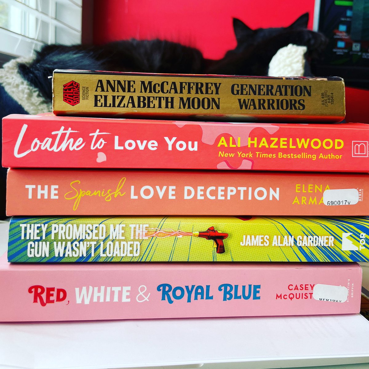 wisdomcheck's tweet image. The recently devoured pile. Lots going on in my brain right now, so not as many books getting read as usual.