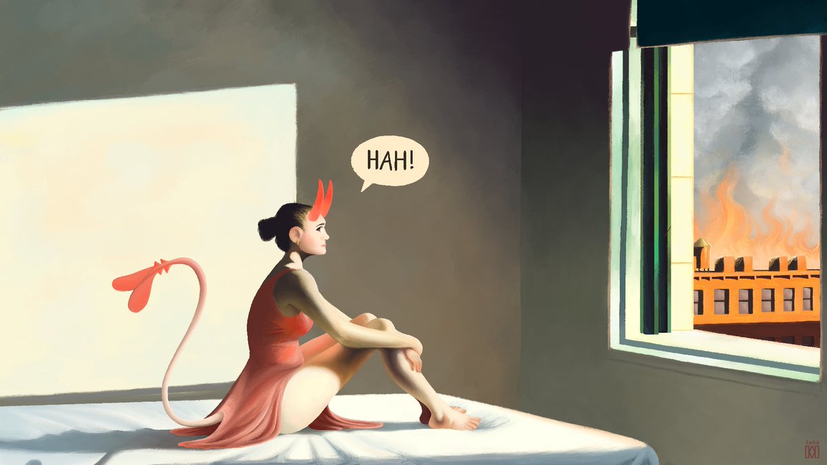 Morgz_illa's tweet photo. Morning sun
#hopper #edwardhopper #morningsun #morning #fire #draw #drawing #digital #digitalart #DigitalArtist #fanart #lightstudies #light #sun https://t.co/cssIXqLJ5E