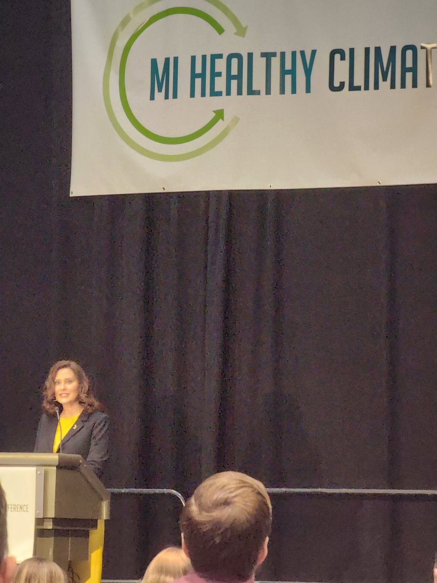 Michigan's climate champion @GovWhitmer describes how the #mihealthyclimate plan is an innovation roadmap for a prosperous future for all Michiganders if we, 'get it done'!
