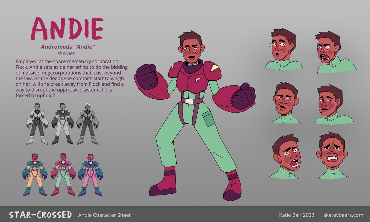 skateybears's tweet photo. Hi #PortfolioDay I'm Katie Bair, I just got my Illustration BFA, and I would love to work in 2D animation visdev!! I love designing props and characters! https://t.co/Mg1jlxTZmf