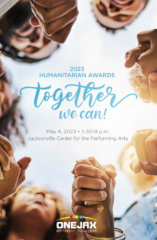 OneJax's tweet photo. Please JOIN US at our 2023 Humanitarian Awards Event on Thursday, May 4th from 5:30-8 p.m. at the Jacksonville Center for Performing Arts! Our theme this year is "Together We Can!"

Become a sponsor or purchase tickets today: https://t.co/YkaeScGz0K. https://t.co/bW3OtHleek