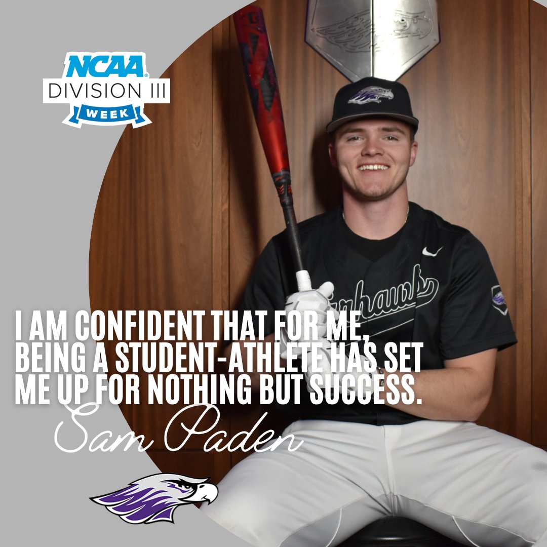 Happy Division III Week!
'Being a student-athlete has allowed me to become the best version of myself. It doesn't get better than getting a great education while chasing a national title with a group of committed people.'
#D3Week
#ExcellenceInAction #WhyD3 #D3Week