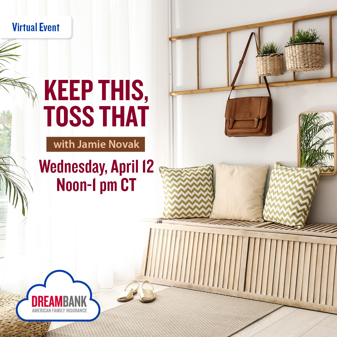 Kick-start your spring by saying goodbye to clutter and hello to a fresh start. 🌷 🌈 ☂️ Register for free: amfam.ly/3UsCrAF