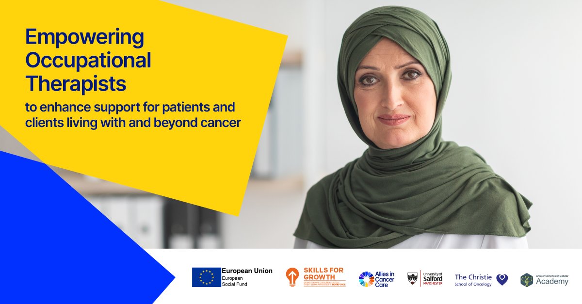 <a href="/NW_RCOT/">North West RC🟢T</a> <a href="/theRCOT/">Royal College of Occupational Therapists</a> <a href="/rcot_ssip/">RCOT Independent Practice</a> <a href="/CPD_RCOT/">CPD@RCOT</a> Have you heard about the Allies in Cancer Care course? It’s a fully funded CPD course designed specifically for AHPs working or living in Greater Manchester. Delivered online. Created by UoS and the Christie. 👍 
alliesincancercare.com
