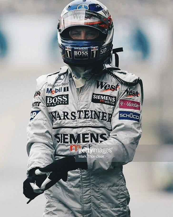 CrystalRacing's tweet photo. Kimi Raikkonen 

An iconic #F1 legend in West McLaren Mercedes overalls https://t.co/L4V0gAXWST