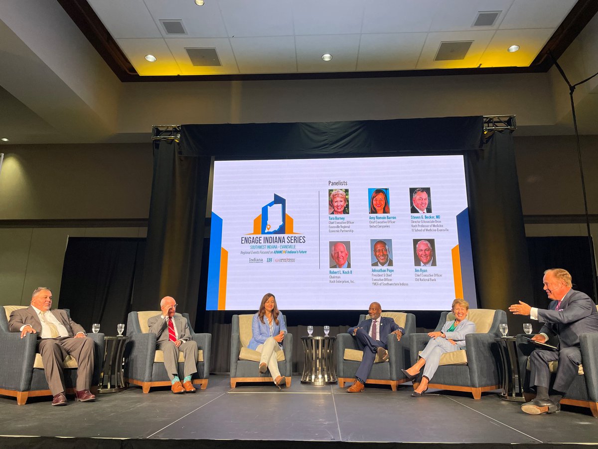 evvregion's tweet photo. READI, I-69 ORX, Health and Life Science corridor, and quality of place were the inspiring topics of conversation today at Engage Indiana presented by IEDC, Indianapolis Business Journal and Inside INdiana Business.
#EngageIndiana #evvregion #eisforeveryone #IndianaBusiness https://t.co/4jH0rlc8F1
