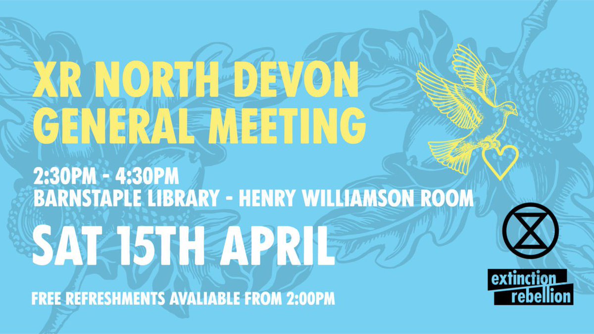 🐸 Please join us this Saturday for our last General Meeting before the Big One. 2pm for 2.30pm in the Henry Williamson room at Barnstaple Library. See you there for a nice cuppa and a catch up ☕️.