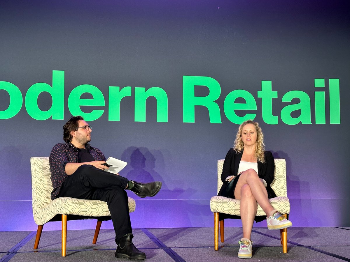 modernretail's tweet photo. In our How Emerging Tech Informs @babylist's Retail Strategy session, @caleweissman chats with Lee Anne Grant about some of the emerging tech Babylist has tested out, along with how she makes sure any new program ladders up to the company’s goals and business model #MRsummit https://t.co/BagQIIaAAm