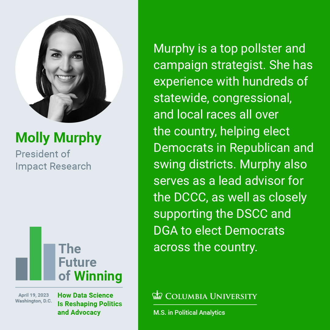 Join us in Washington, D.C., on April 19 for “The Future of Winning: How Data Science Is Reshaping Politics and Advocacy.” <a href="/mollykmurphy/">Molly Murphy</a> will be one of several panelists discussing the use of data in politics and advocacy. RSVP: ow.ly/JUez50NGsLO
