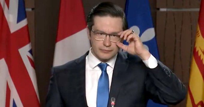 MerlinofCanada's tweet photo. Have you ever noticed that just before @PierrePoilievre is about to lie he adjusts his glasses. I have seen it many times. https://t.co/okaZSJ1crz