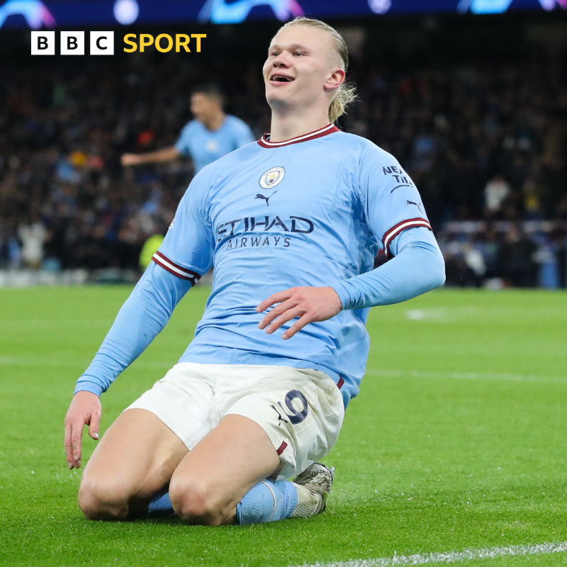 BBCSport's tweet photo. Manchester City took a giant stride towards the Champions League semi-finals.

Report ⬇️ 

#BBCFootball #MCIFCB #UCL