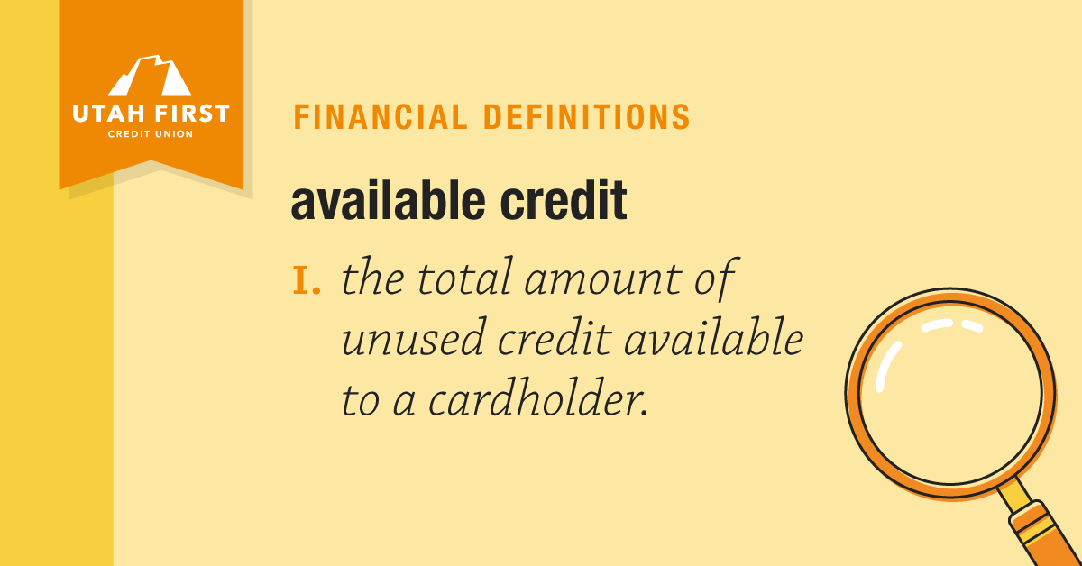 Utah_First's tweet image. Available credit is reached by subtracting the outstanding balance from the amount of credit extended to you.