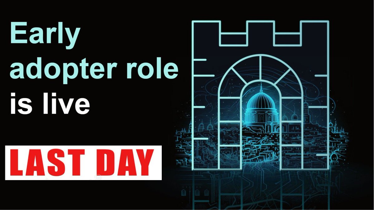 📣 SPECIAL ANNOUNCEMENT 📣

⌛Only one day left to become an early adopter. 

Early adopters will be the only ones to receive Tier-1 land for free!!! 

Join our discord and follow the steps to become an early adopter before it's too late.⌛

🔸Follow  <a href="/Jerusalem_World/">Jerusalem Virtual World</a>
🔸Discord: