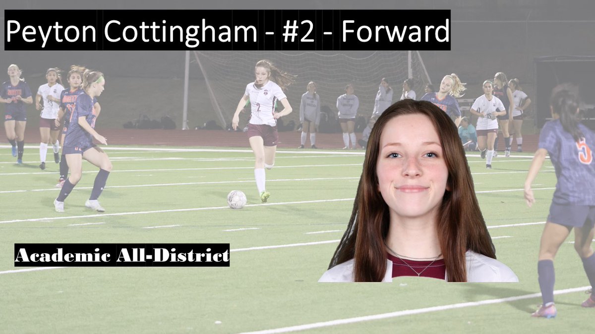 Congratulations to our 13-5A Academic All-District Forward Peyton Cottingham!