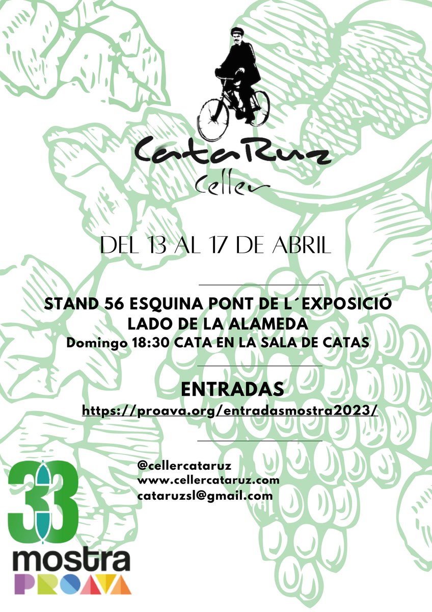 Cellercataruz's tweet photo. Ya está aquí la Mostra @Proava https://t.co/0rlUZNPQXM