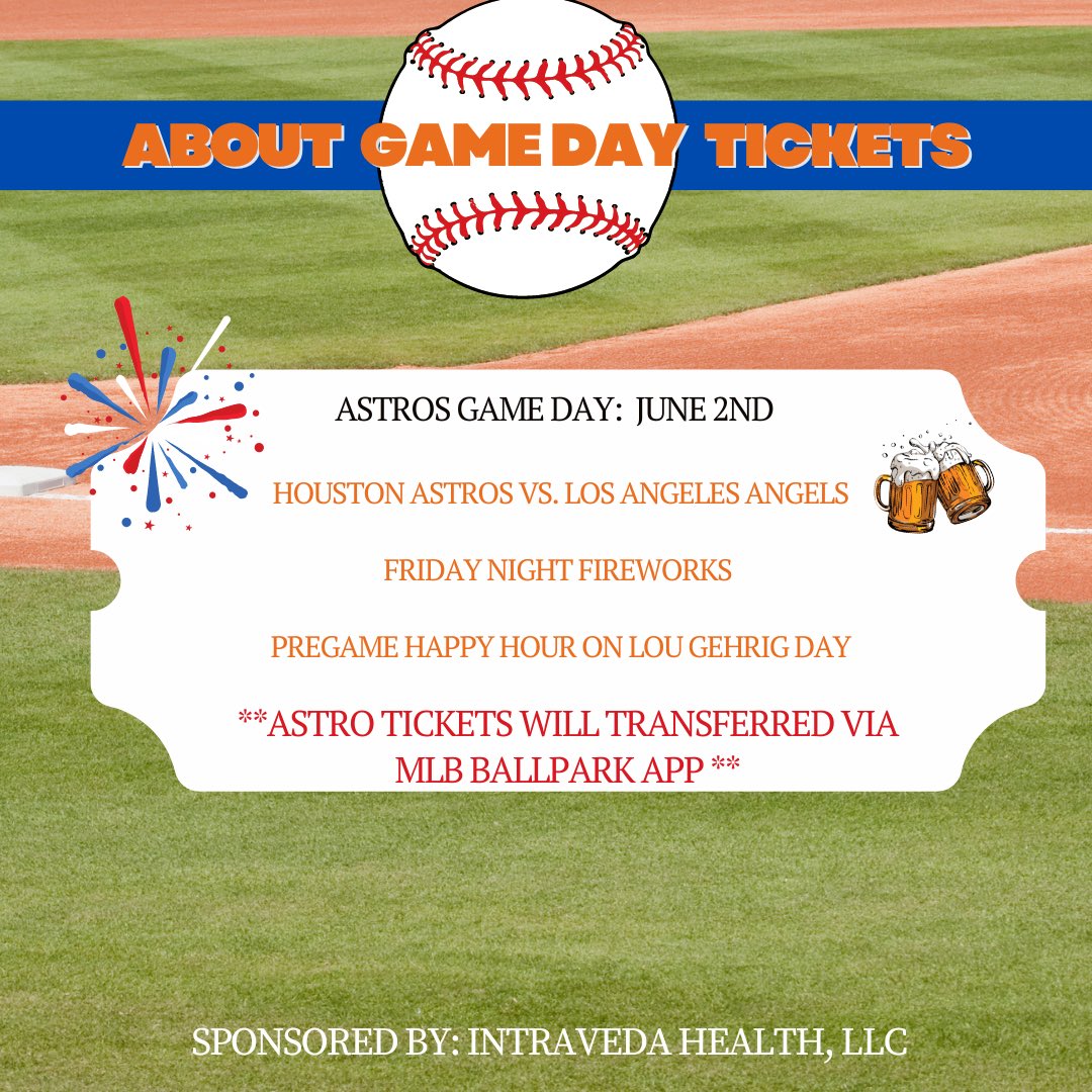 Theta Beta is raffling TWO Astros Tickets! ⚾️ 

Game day will be on June 2nd. Last day to enter is May 1st, and the winner will be announced on May 2nd! All proceeds will go towards our Theta Beta Chapter Scholarship Fund!

Good luck! 🍀🩷💜
#astros #houston #sfagammas #sfasu