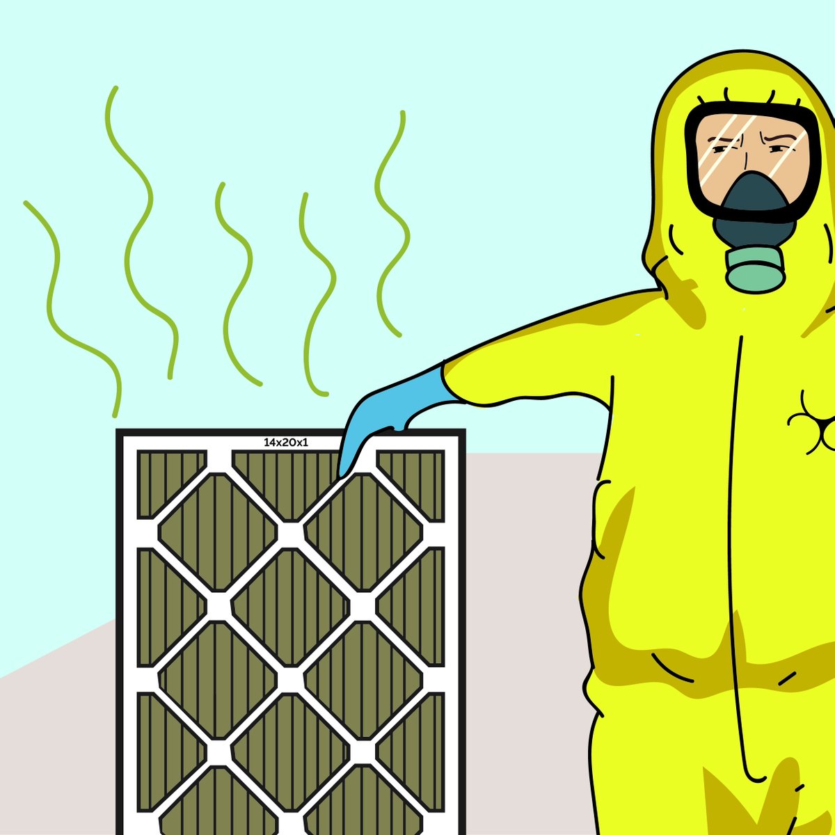 If you haven't changed your air filters in a while, you might want to wear a hazmat suit when you do. Prevent dirty air filters from ruining your indoor air quality &amp; your HVAC. With #FilterEasy, fresh filters are automatically delivered to your doorstep.