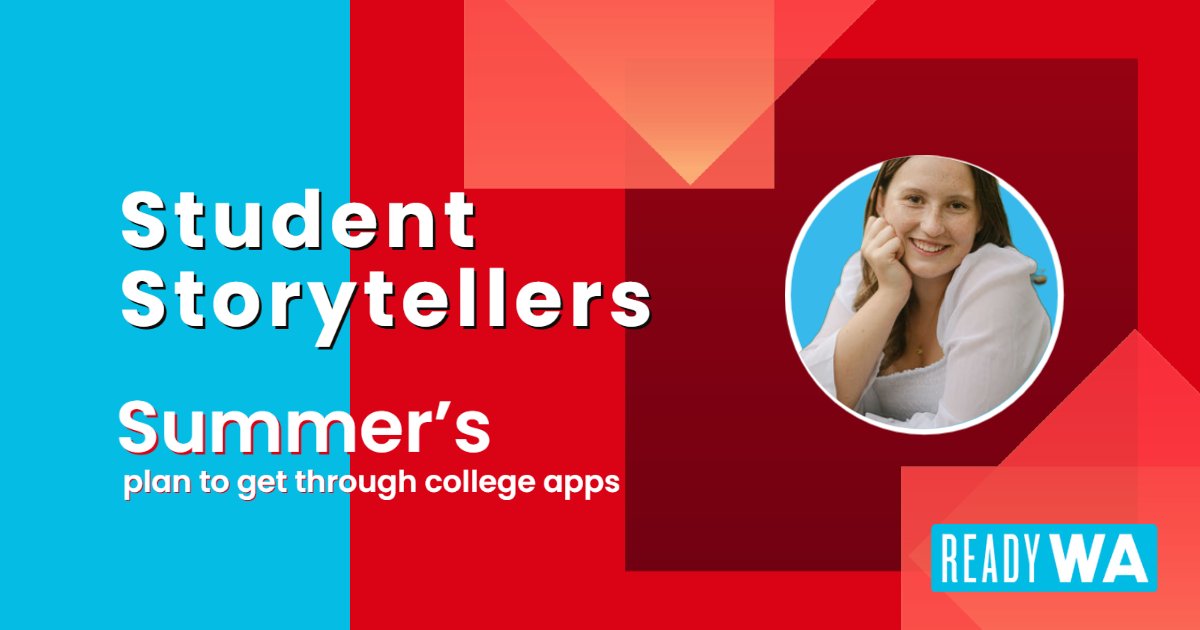 ReadyWA's tweet photo. #StudentStoryteller Summer says creating a spreadsheet helped her stay organized as she applied for college. See the template she created in her new blog:
▶️https://t.co/OLpo5xwAyR
@waOSPI @ncesd171 @WSACouncil
#WAedu #StudentVoice #HigherEd #PlanYourPath https://t.co/mHIBOdMRtf