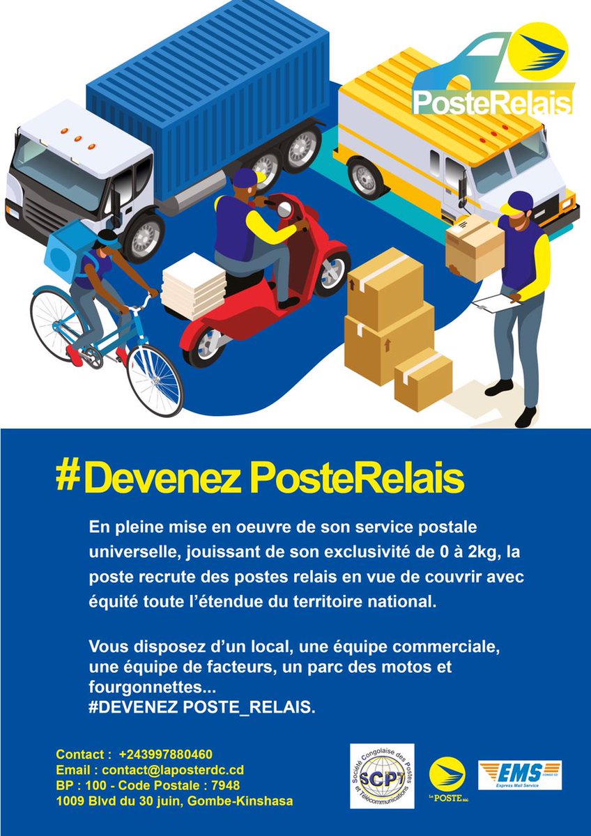 Dmusete's tweet photo. La première reunion d'information sur #posterelais a eu lieu aujourd'hui. La @Scptrdc exploitant public des postes souhaite collaborer avec des personnes physiques ou morales pour assurer le service postal universel
#poste
#EMS
#Postefinances
#devenezposterelais https://t.co/wIBOq53XJS