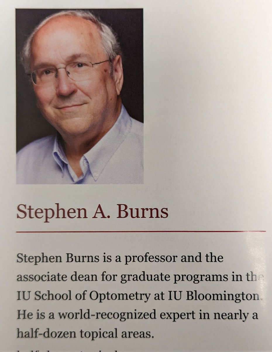 Congratulations to my supervisor and mentor Steve Burns on becoming a Distinguished Professor at @IndianaUniv @IU_Optometry !!

#DistinguishedProfessor #BurnsLab #Optics #Optometry #AdaptiveOptics