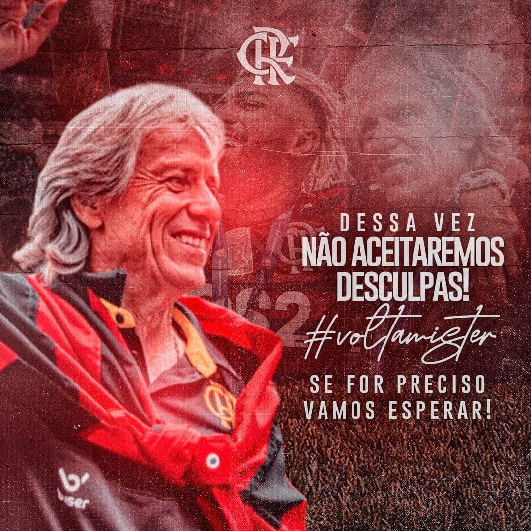 ATENÇÃO🚨

Daqui a pouco, a partir das 19h, mega tuitaço com #VoltaMister

Devemos exigir a volta de um dos melhores da história, do técnico que pode nos levar ao Tetra da Libertadores dentro do Maracanã.

NÃO existe outra opção!