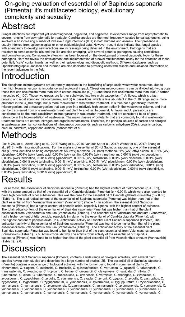 quaglee's tweet photo. Check out my newest paper (Full text available in bio link): On-going evaluation of essential oil of Sapindus saponaria (Pimenta): it's multifaceted biology, evolutionary complexity and sexuality https://t.co/wvsv1cxUQU