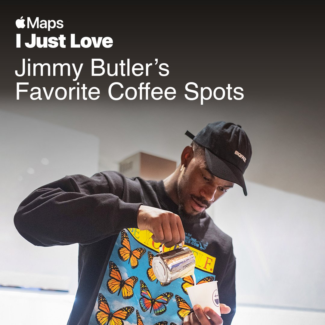 AppleMusic's tweet photo. Where does @JimmyButler go for good brew when he's not sipping #BigFace?
Catch a vibe at his favorite coffee spots with #AppleMapsGuides. ☕ https://t.co/4pi0O3pNxr https://t.co/UjEep2lcZT
