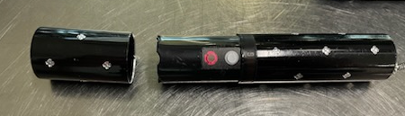 TSA_GreatLakes's tweet image. Our officers detected this stun gun, concealed to look like a tube of lipstick, at the checkpoint &amp;amp; prevented it from making its way onboard an airplane this week. #NiceCatch