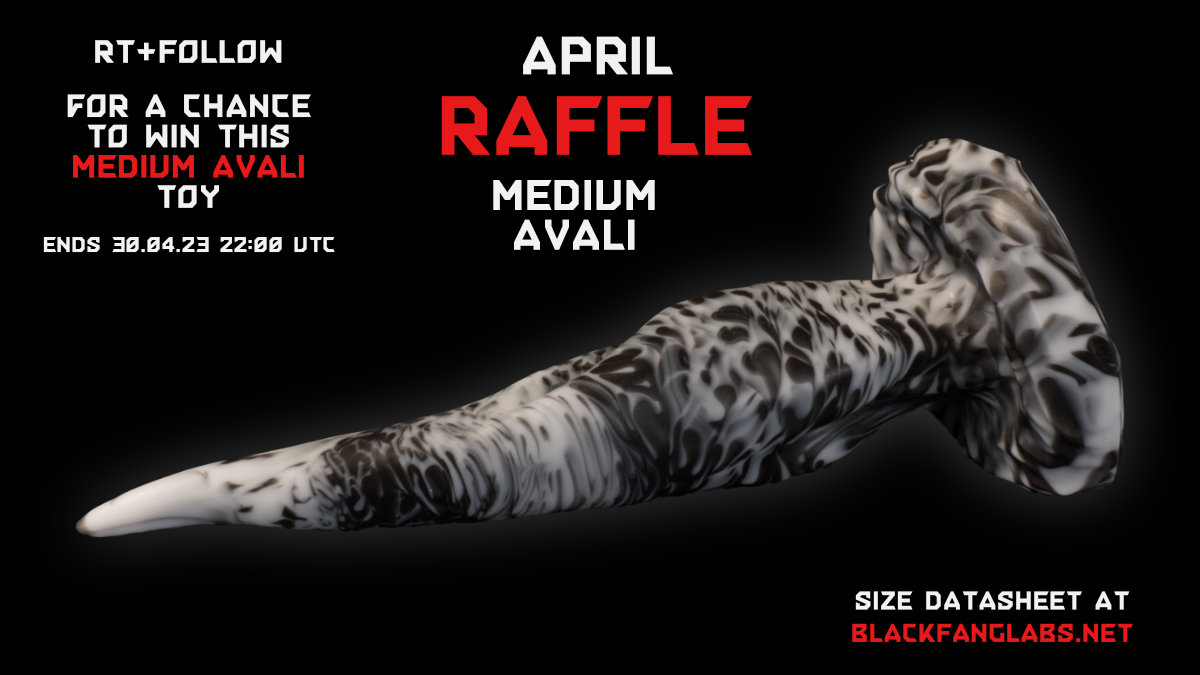 blackfanglabs's tweet photo. 🚨 Raffle time!🚨
You know the drill: RT+Follow and this beautiful medium #Avali could be yours!

End 30.4.23 22:00UTC

And if you like it more colorful: check our custom colored toys for a toy in your favorite colors:

https://t.co/dLg6esDc1I

#fantasydildos #dildos #sextoys https://t.co/Paso1C83pm