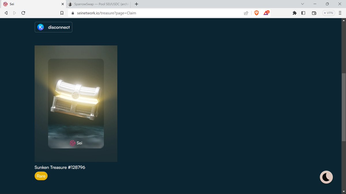 Unboxed my SEI Treasure NFT today and got a rare! Hell yeah. This project on <a href="/cosmos/">Cosmos - The Interchain ⚛️</a> network is going to be badass!

<a href="/SeiNetwork/">Sei 🔴</a> #seilors #sei #seinami #seiyes #seilorgang #IBCseilors #cosmos #DeFi #blockchain