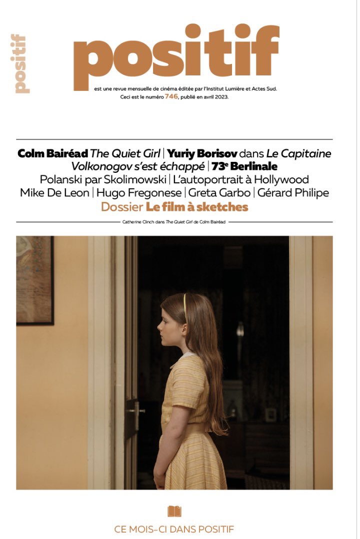 quietgirlfilm's tweet photo. Notre film est sur le point de décoller en France ! #TheQuietGirl is being released in 60+ cinemas across France tomorrow! 🇫🇷 

Check out where to see it below 👇🏻 

Fantastic to see it on the front cover of the prestigious French magazine @RevuePositif Go n-éirí go geal léi! https://t.co/YhcaEeMrQS