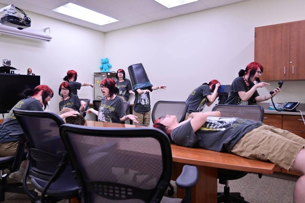 gadmectc's tweet photo. My junior students had a lot of fun with the Multiple Me project! Its a quick and easy way to master Photoshop layer masks, while learning how to operate the DSLR cameras. #mectc #graphicart #photoshop #layermasks #adobe #photography #multipleme https://t.co/R677SibF8O https://t.co/72KrvhbN0S