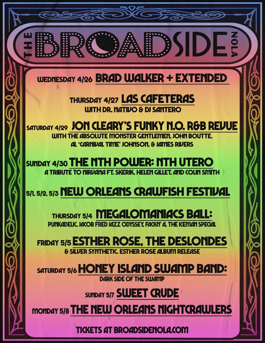 broadside nola on Twitter "alright y’all the late night jazz fest