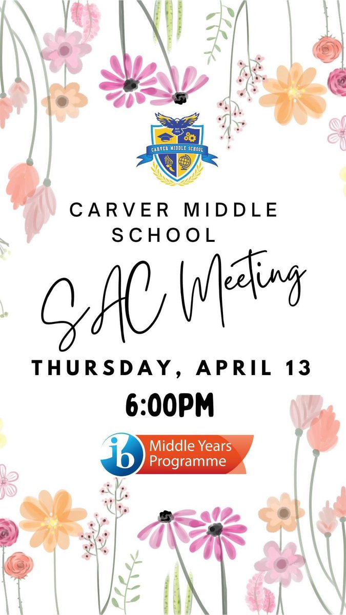 Carver Middle Delray (@cmsdelray) on Twitter photo You are invited to our SAC meeting this Thursday, April 13 at 6pm in the media center. We hope to see you there.<a href="/citydelraybeach/">City of Delray Beach</a> <a href="/WiseTribe/">WiseTribe</a> <a href="/IBinPBCSD/">IB in PB County: Choice Department</a> <a href="/KirkwoodSr/">Gregory Kirkwood Sr.</a> <a href="/KendrahKelly1/">Kendrah Kelly-Ingraham</a> <a href="/NadiaStewart09/">Nadia Stewart</a> <a href="/DelrayBeachCRA/">Delray Beach CRA</a> You are invited to our SAC meeting this Thursday, April 13 at 6pm in the media center. We hope to see you there.<a href="/citydelraybeach/">City of Delray Beach</a> <a href="/WiseTribe/">WiseTribe</a> <a href="/IBinPBCSD/">IB in PB County: Choice Department</a> <a href="/KirkwoodSr/">Gregory Kirkwood Sr.</a> <a href="/KendrahKelly1/">Kendrah Kelly-Ingraham</a> <a href="/NadiaStewart09/">Nadia Stewart</a> <a href="/DelrayBeachCRA/">Delray Beach CRA</a>