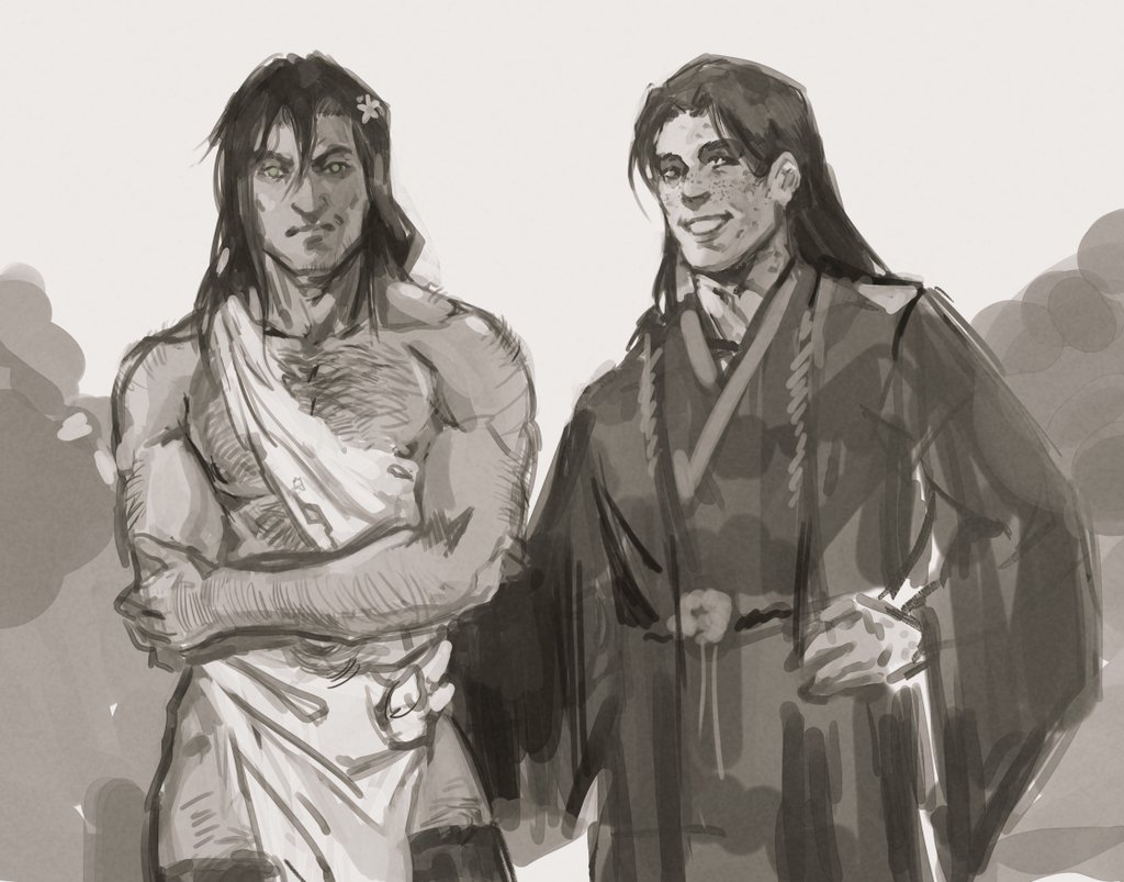 GubiLuda's tweet photo. #hashikaku
Our A/B/O AU in which Hashikaku is stupid,married couple.  I'll probably start drawing it, because this au is fun. 
But first some exposure.  Once, during a diplomatic mission, Kakuzu joked about "Hokage, more like Hoe-kage" ... And Hashirama  he fell in love. https://t.co/ALvCfwusPE