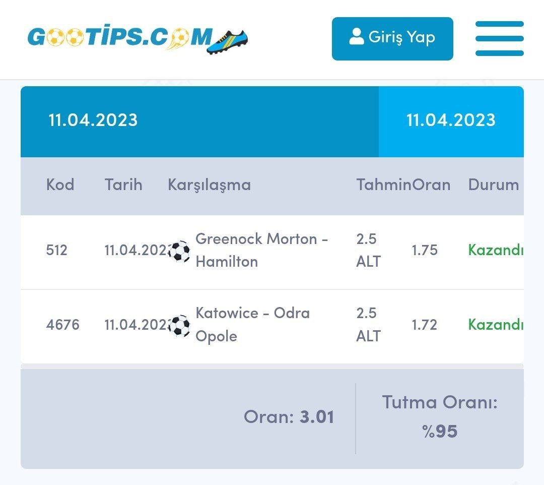 GÜNÜN KUPONU KAZANDI

HEMEN YENİ KUPONU GÖR= gootips.com/kuponlar

gootips.com bolkazançlar diler.

#bahis #iddaa #nesine #bilyoner #tuttur #mackolik
#gootips